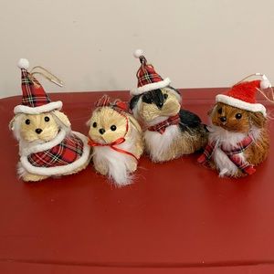 Christmas dogs from pier one rustic woodland very beautiful, used, smoke free